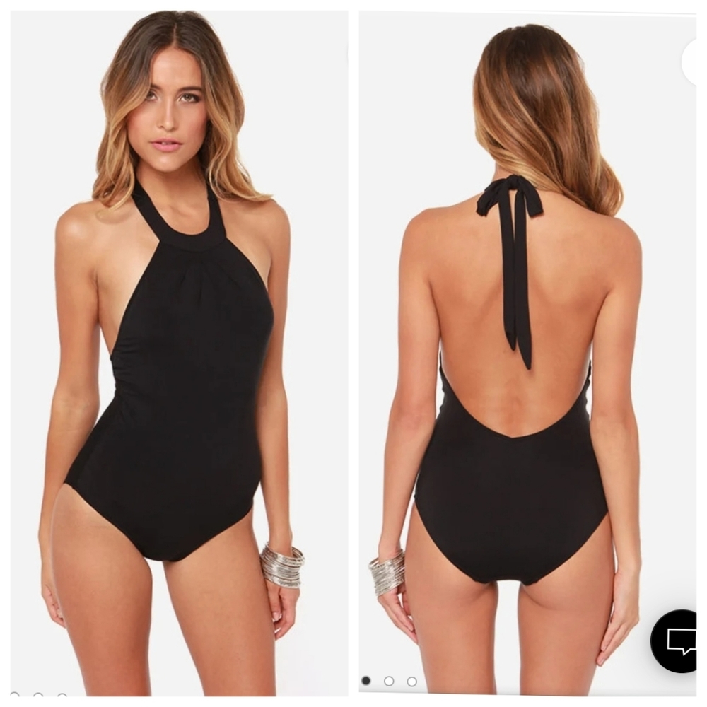 Seafolly Australia Mod Club Black One Piece Swimsuit 4